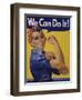 We Can Do It!' World War 2 Poster Boosting Morale of American Women Contributing to the War Effort-null-Framed Art Print