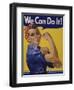 We Can Do It!' World War 2 Poster Boosting Morale of American Women Contributing to the War Effort-null-Framed Art Print