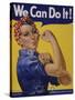 We Can Do It!' World War 2 Poster Boosting Morale of American Women Contributing to the War Effort-null-Stretched Canvas