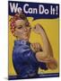 We Can Do It!' World War 2 Poster Boosting Morale of American Women Contributing to the War Effort-null-Mounted Art Print