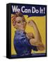 We Can Do It!' World War 2 Poster Boosting Morale of American Women Contributing to the War Effort-null-Framed Stretched Canvas