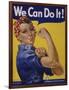 We Can Do It!' World War 2 Poster Boosting Morale of American Women Contributing to the War Effort-null-Framed Art Print