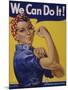 We Can Do It!' World War 2 Poster Boosting Morale of American Women Contributing to the War Effort-null-Mounted Art Print