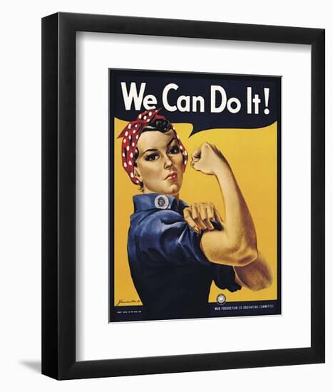 We Can Do It!-J^ Howard Miller-Framed Giclee Print