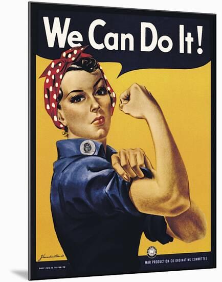 We Can Do It!-J^ Howard Miller-Mounted Giclee Print