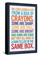 We Can Learn a lot From a Box of Crayons-null-Framed Stretched Canvas