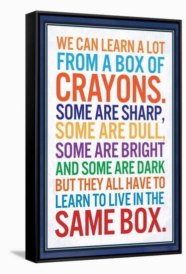 We Can Learn a lot From a Box of Crayons-null-Framed Stretched Canvas