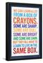 We Can Learn a lot From a Box of Crayons-null-Framed Poster