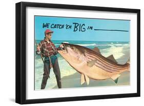 We catch 'em big in ---null-Framed Art Print