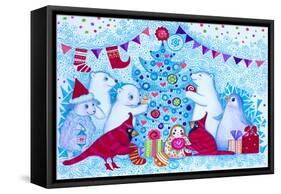 We Decorate The Christmas Tree-Oxana Zaika-Framed Stretched Canvas