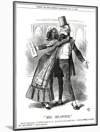 We Gladstone, Micawber-John Tenniel-Mounted Art Print