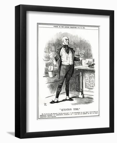 We Gladstone, Question Ti-John Tenniel-Framed Art Print