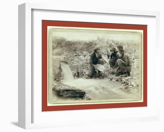 We Have it Rich. Washing and Panning Gold-John C. H. Grabill-Framed Giclee Print