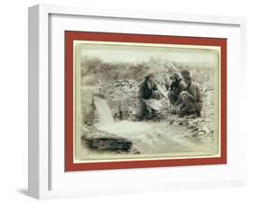 We Have it Rich. Washing and Panning Gold-John C. H. Grabill-Framed Giclee Print