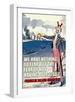 We Have Nothing to Fear But the Fear of Not Having Beer Itself-null-Framed Art Print