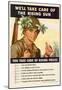We'll Take Care of the Rising Sun You Take Care of Rising Prices WWII War Propaganda Art Poster-null-Mounted Poster