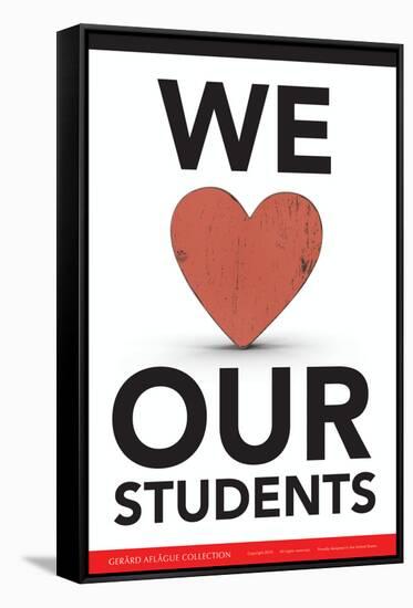 We Love Our Students-Gerard Aflague Collection-Framed Stretched Canvas