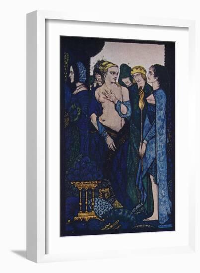 'We Named Lucrezia Crivelli and Titian's Lady', c1910-Harry Clarke-Framed Giclee Print