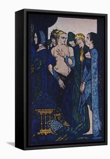 'We Named Lucrezia Crivelli and Titian's Lady', c1910-Harry Clarke-Framed Stretched Canvas