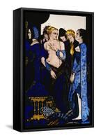 "We Named Lucrezia Crivelli and Titian's Lady with Amber Belly" Illustration by Harry Clarke from…-Harry Clarke-Framed Stretched Canvas