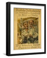 "We Need Books, Donate Money!", 1917-Max Antlers-Framed Giclee Print