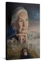 We’Re All Connected (The Wisdom of Jane Goodall) (Painting)-Kevin Parrish-Stretched Canvas