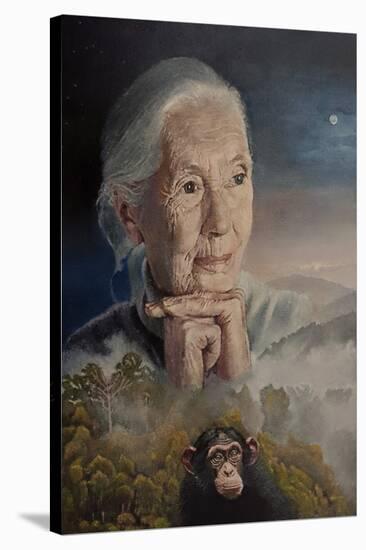 We’Re All Connected (The Wisdom of Jane Goodall) (Painting)-Kevin Parrish-Stretched Canvas