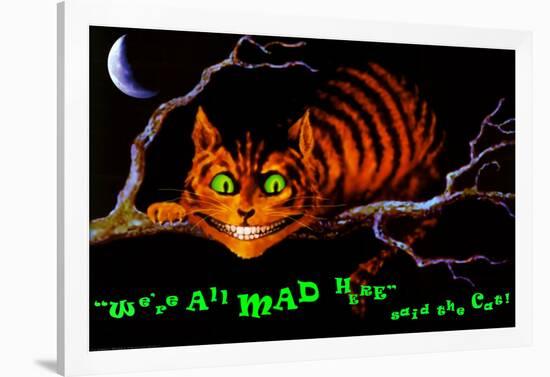 We're All Mad Here-null-Framed Blacklight Poster