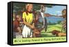 We're Looking Forward to Playing Golf with You-null-Framed Stretched Canvas