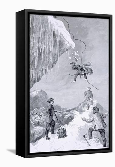 We Saw a Toe - It Seemed to Belong to Moore, The Ascent of the Matterhorn Whymper, c.1860-Edward Whymper-Framed Stretched Canvas