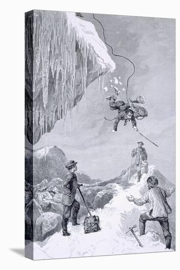 We Saw a Toe - It Seemed to Belong to Moore, The Ascent of the Matterhorn Whymper, c.1860-Edward Whymper-Stretched Canvas