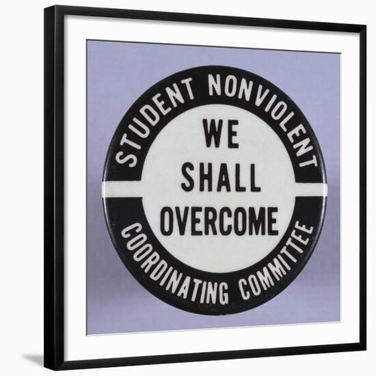 We Shall Overcome Button-David J. Frent-Framed Photographic Print