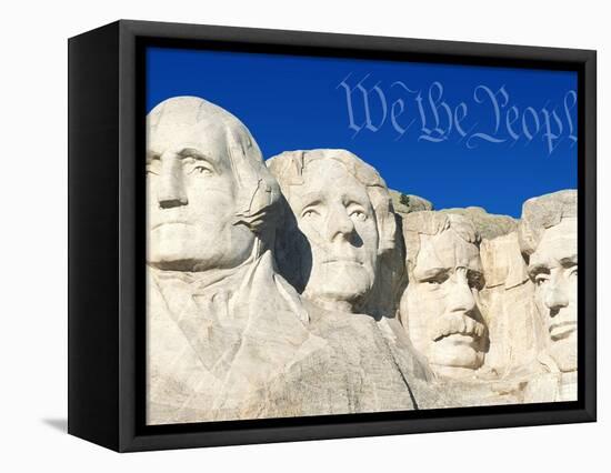 We the People Above Mount Rushmore-Joseph Sohm-Framed Stretched Canvas