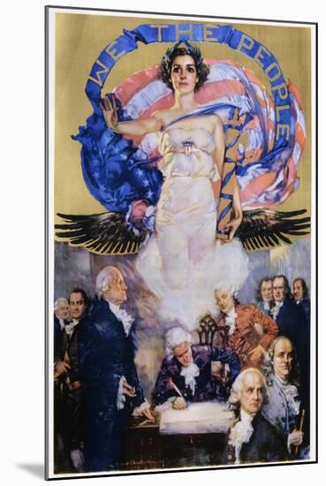 We the People Poster-Howard Chandler Christy-Mounted Giclee Print