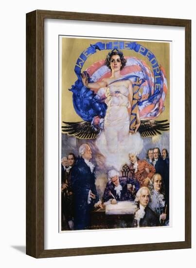 We the People Poster-Howard Chandler Christy-Framed Giclee Print