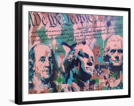 We The People-Abstract Graffiti-Framed Giclee Print