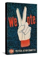 We Vote, Glove with V Sign-null-Stretched Canvas