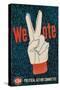 We Vote, Glove with V Sign-null-Stretched Canvas