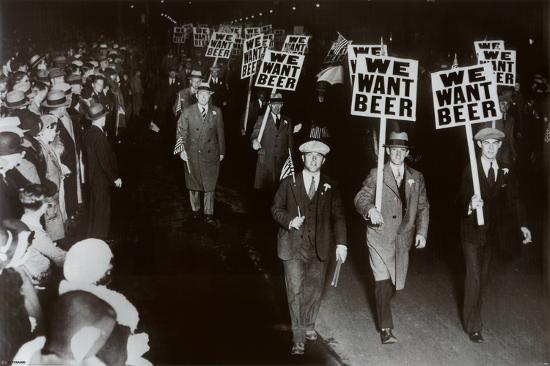 We Want Beer Prohibition Photo Poster-null-Lamina Framed Poster