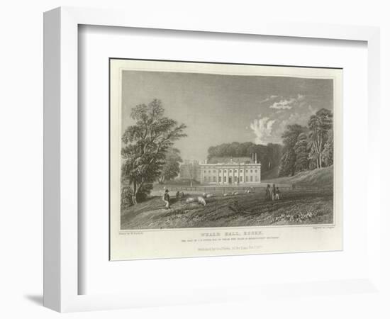 Weald Hall, Essex, the Seat of C T Tower, Esquire-William Henry Bartlett-Framed Giclee Print