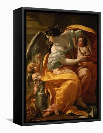 Wealth-Simon Vouet-Framed Stretched Canvas