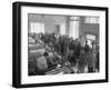 Wealthy Casper Residents Lining Up in the Casper National Bank-Peter Stackpole-Framed Photographic Print