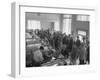 Wealthy Casper Residents Lining Up in the Casper National Bank-Peter Stackpole-Framed Photographic Print