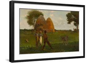 Weaning the Calf, 1875-Winslow Homer-Framed Giclee Print