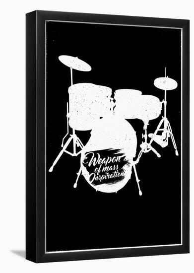 Weapon of Mass Inspiration - Drum Set Music-null-Framed Poster