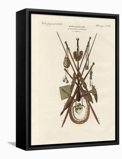Weapons and Domestic Appliances of the Inhabitants of Nakuhiwa-null-Framed Stretched Canvas