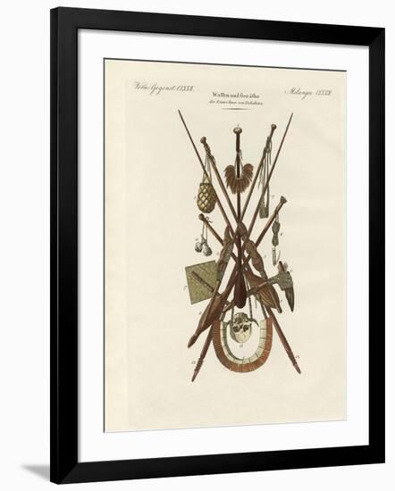 Weapons and Domestic Appliances of the Inhabitants of Nakuhiwa-null-Framed Giclee Print