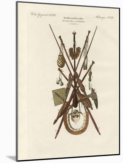 Weapons and Domestic Appliances of the Inhabitants of Nakuhiwa-null-Mounted Giclee Print