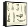 Weapons and Tools of Primitive Man-null-Framed Stretched Canvas