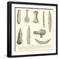 Weapons and Tools of Primitive Man-null-Framed Giclee Print